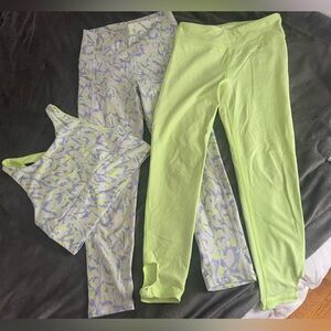 DSG kids Lime and Gray workout set